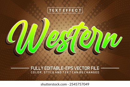 Western text editable style effect