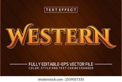 Western text editable style effect