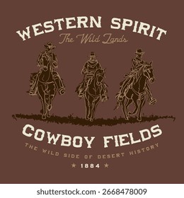 WESTERN TEXTILE PRINT ILUSTRAÇÃO DE VETOR ARTESANAL