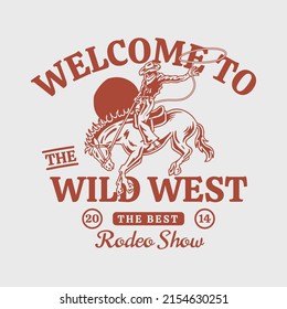 Western theme vector artwork for t-shirt prints, posters, and other uses.