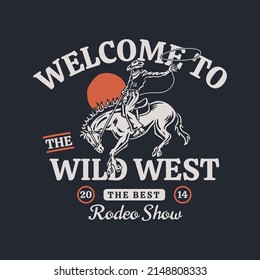 Western theme vector artwork for t-shirts prints, posters and other uses.