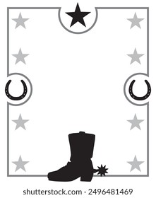 A western themed frame with room for copy