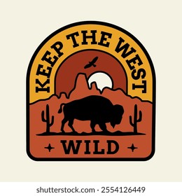 Western Themed Vector Graphic. Perfect for apparel prints, t-shirts, stickers, posters, and other uses.