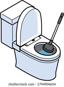 Western toilet and rubber cup