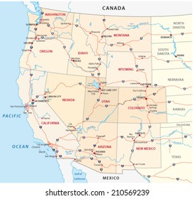 western united states map