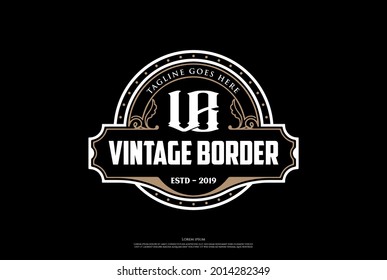 Western Vintage Retro Badge Emblem Labels Logo Design Vector