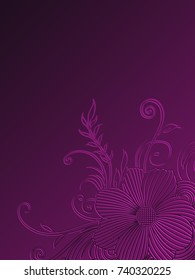 Western Violet Floral Background Template, Sunflowers Texture