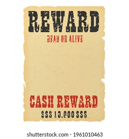 Western wanted dead or alive poster background