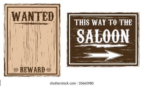 Western Wanted/Saloon Background