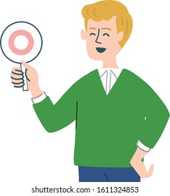 westerners blond man emotion illustration 