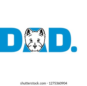 Westie best dad ever slogan