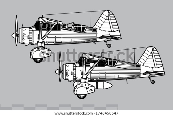 第二次世界大戦の戦闘機 側面図 イラストとインフォグラフィックの画像 のベクター画像素材 ロイヤリティフリー