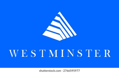 Westminster city flag vector illustration isolated. USA town symbol, in Colorado state. Sticker Westminster city emblem banner. Patriotic sign. Tourist souvenir for travelers.