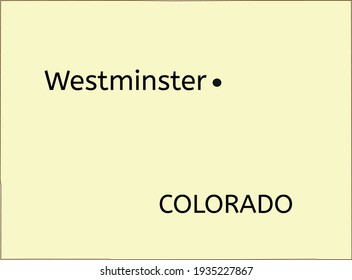 Westminster city location on Colorado state map