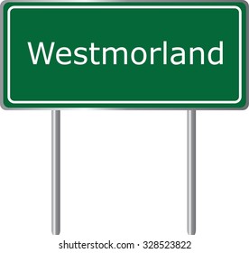 Westmorland , California, road sign green vector illustration, road table, USA city
