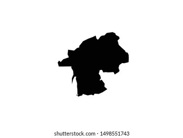Westmorland county outline map Engalnd region 