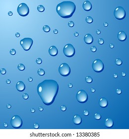 Wet blue water surface. Vector illustration.