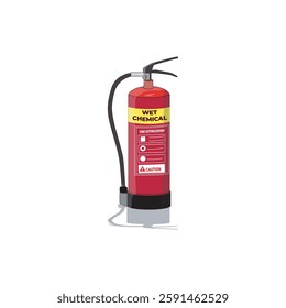 Wet chemical fire extinguisher for Class K fires, ideal for kitchens, restaurants, and commercial cooking areas. Designed for grease, oil, and fat fires, ensuring fire safety and protection.