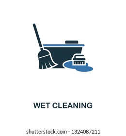 Wet Cleaning icon. Creative two colors design from cleaning icons collection. UI and UX usage. Illustration of wet cleaning icon. Pictogram isolated on white