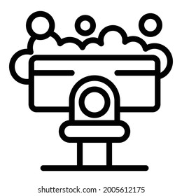 Wet cleaning icon. Outline wet cleaning vector icon for web design isolated on white background