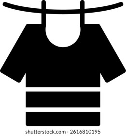 Wet Clothes Glyph Vector Icon Design