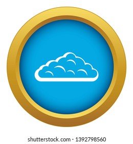 Wet cloud icon blue vector isolated on white background for any design
