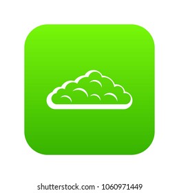 Wet cloud icon digital green for any design isolated on white vector illustration