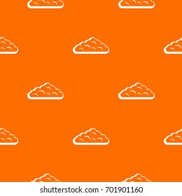 Wet cloud pattern repeat seamless in orange color for any design. Vector geometric illustration