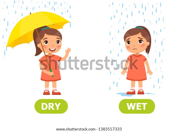 wet-dry-antonyms-word-card-vector-stock-vector-royalty-free-1383557333