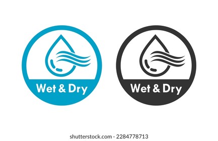 wet and dry design logo template illustration - Shutterstock ID 2284778713