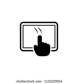 Wet Finger Tracking Icon. Moisture Rejection. Tab with Finger Touch. Vector Icon.