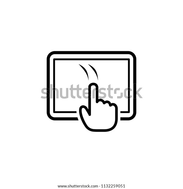 Wet Finger Tracking Icon Moisture Rejection Stock Vector (Royalty Free ...