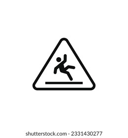 Wet floor caution warning symbol design vector
