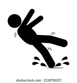 Wet Floor Fall Hazard Icon