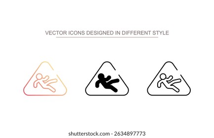 Wet Floor ícone design com fundo branco ilustração de stock