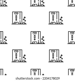 wet floor icon pattern. Seamless wet floor pattern on white background.