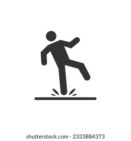Diseño vectorial de signo de icono de piso húmedo