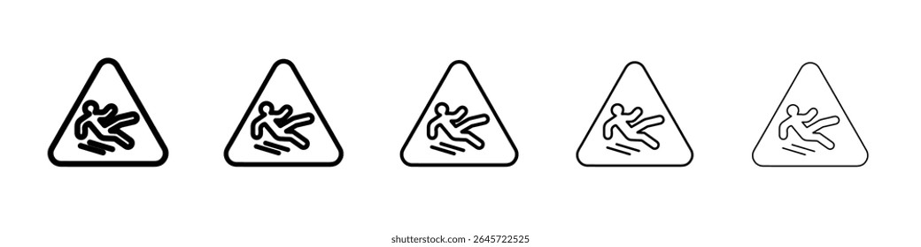ícone de piso molhado vetor simples contorno logotipo
