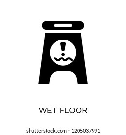 Wet floor icon. Wet floor symbol design from Cleaning collection. Simple element vector illustration on white background.