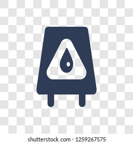 Wet floor icon. Trendy Wet floor logo concept on transparent background from cleaning collection