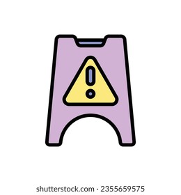 Wet Floor Icon Vector Illustration