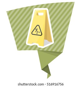 Wet floor illustration