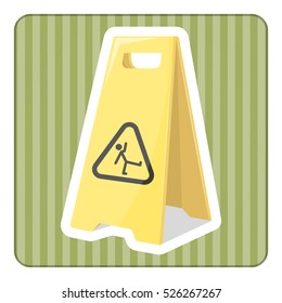 Wet floor illustration