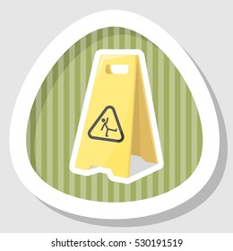 Wet floor illustration