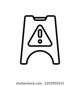 Ilustración de vectores de iconos de contorno de piso húmedo