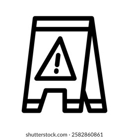 Wet Floor Sign Icon Vector Symbol Design Illustration