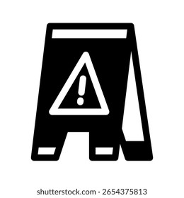 Ilustración de diseño de símbolo de Vector de icono de muestra de piso húmedo