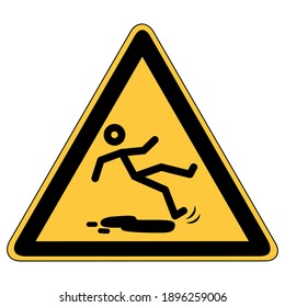 wet floor sign - isolated on white background