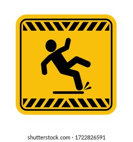 wet floor sign on white background