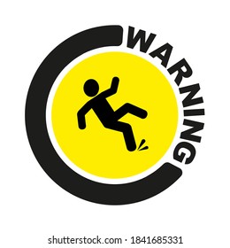 wet floor sign on white background